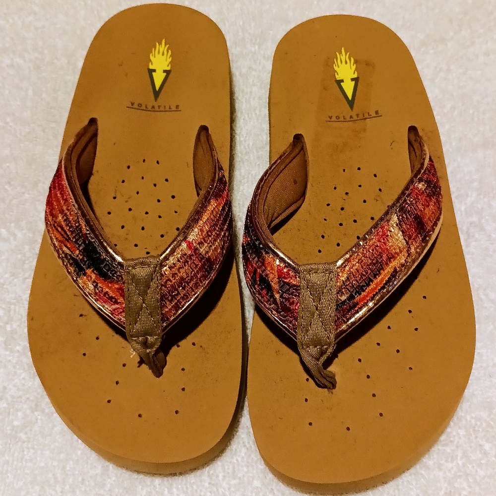 Volatile Surf sandals pink multi women's size 6